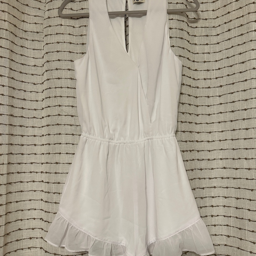 Show Me Your MuMu White Ruffled Romper
